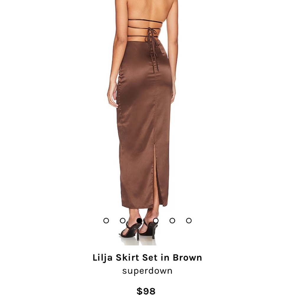 superdown Chocolate Brown Skirt Set - Picture 3 of 4